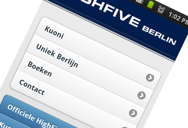 Mobiele App HighFive berlin
